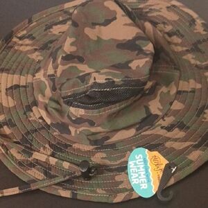 Camouflage Wide Brim Hat